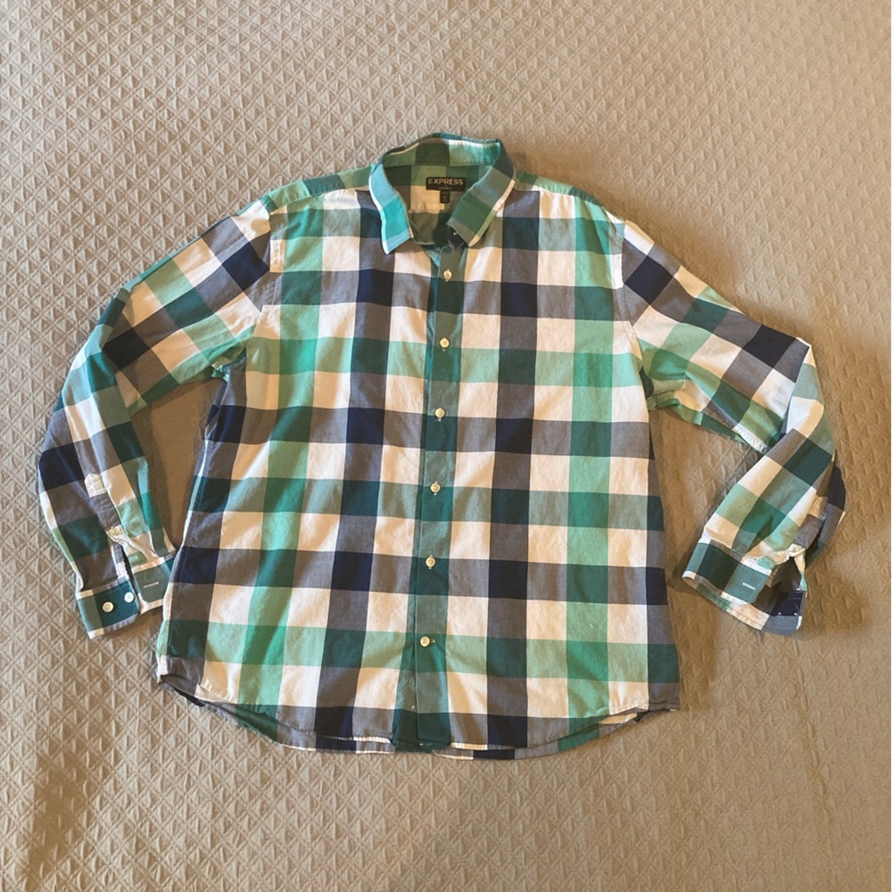 Mens Express Modern Fit Button Up